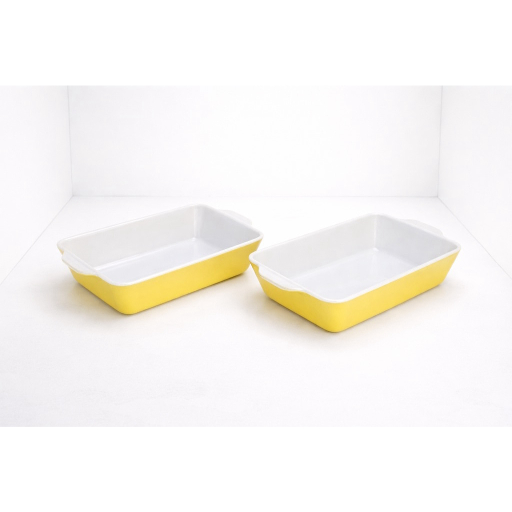 Vintage Pyrex Fridge Box 503 Yellow Milk Glass Lot of 2 – No Lids